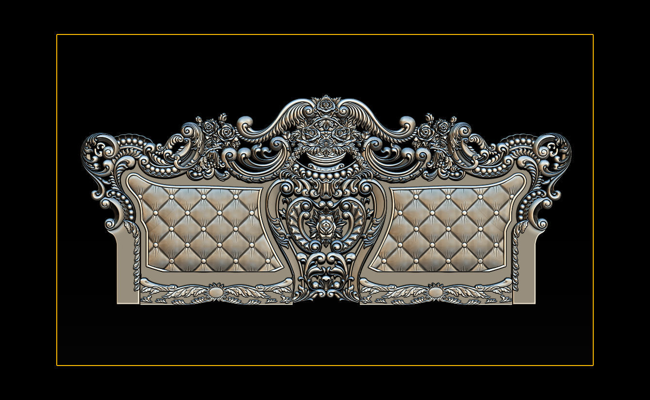 Furniture carving file stl OBJ and ZTL for CNC 3D print model_9