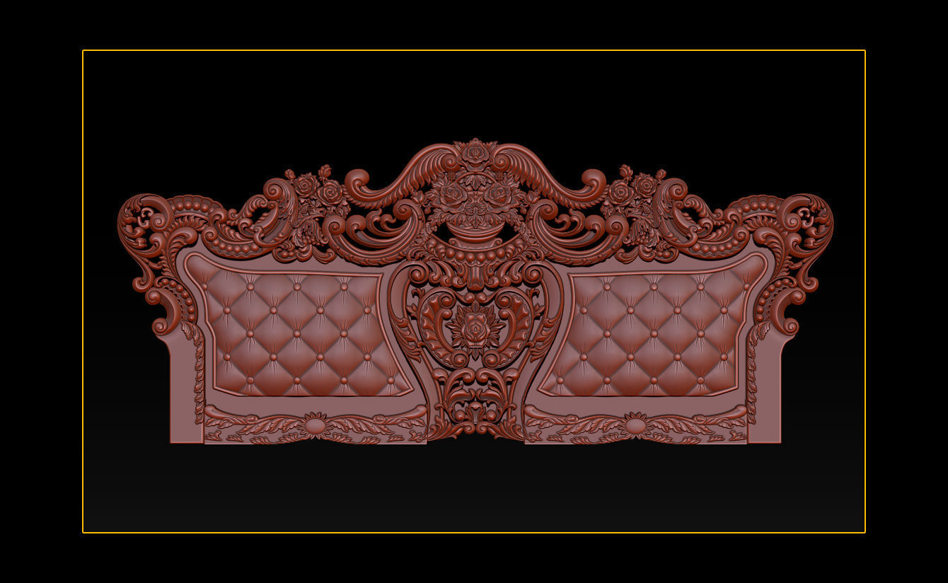 Furniture carving file stl OBJ and ZTL for CNC 3D print model_11