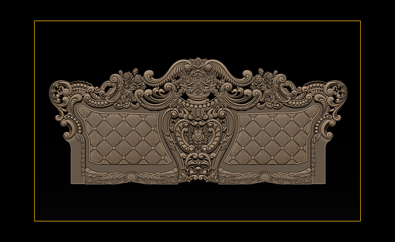 Furniture carving file stl OBJ and ZTL for CNC 3D print model_8