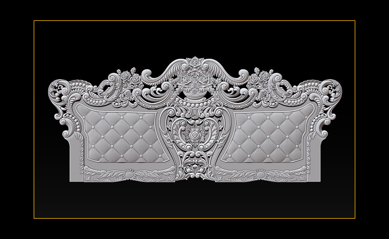 Furniture carving file stl OBJ and ZTL for CNC 3D print model_7