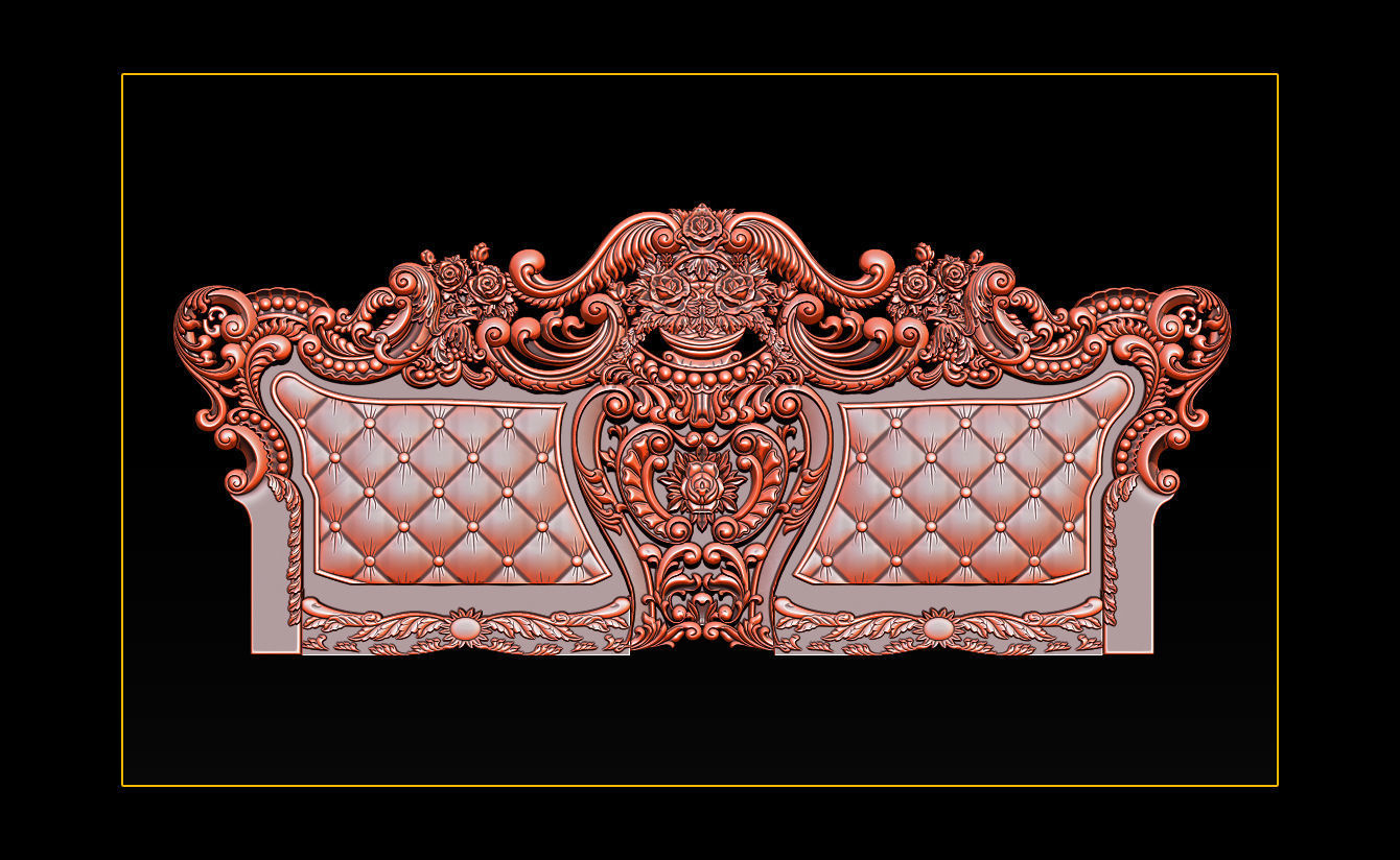 Collection - Furniture carving file stl OBJ and ZTL for CNC 3D print model_13