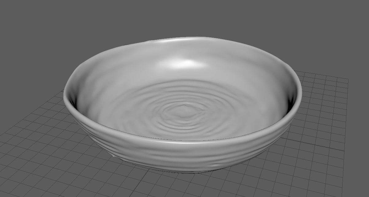 Designer Seagrass Basket Decorative Bowl Low-poly 3D model_17