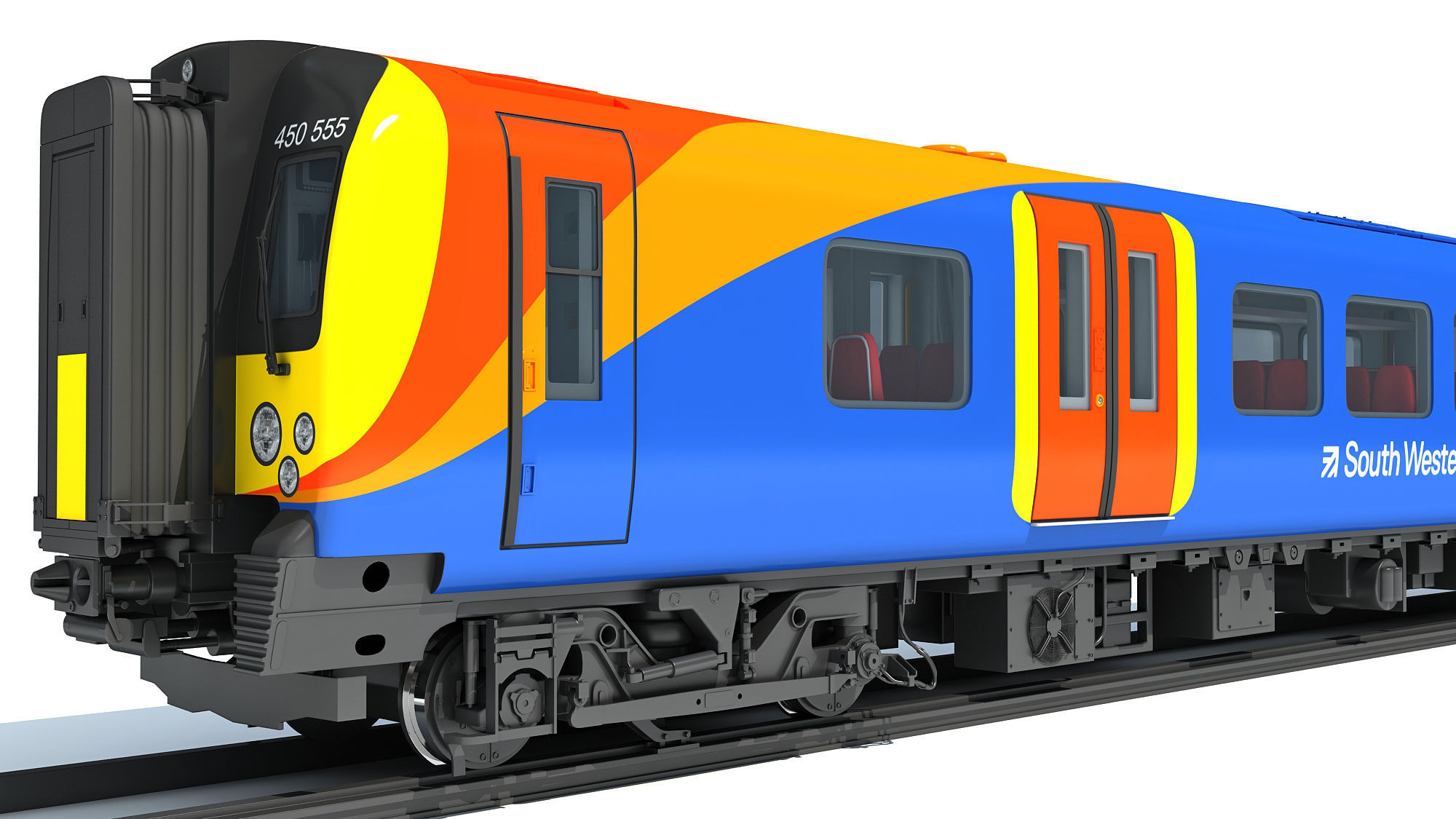 British South West Rail Class 450 3D model_13