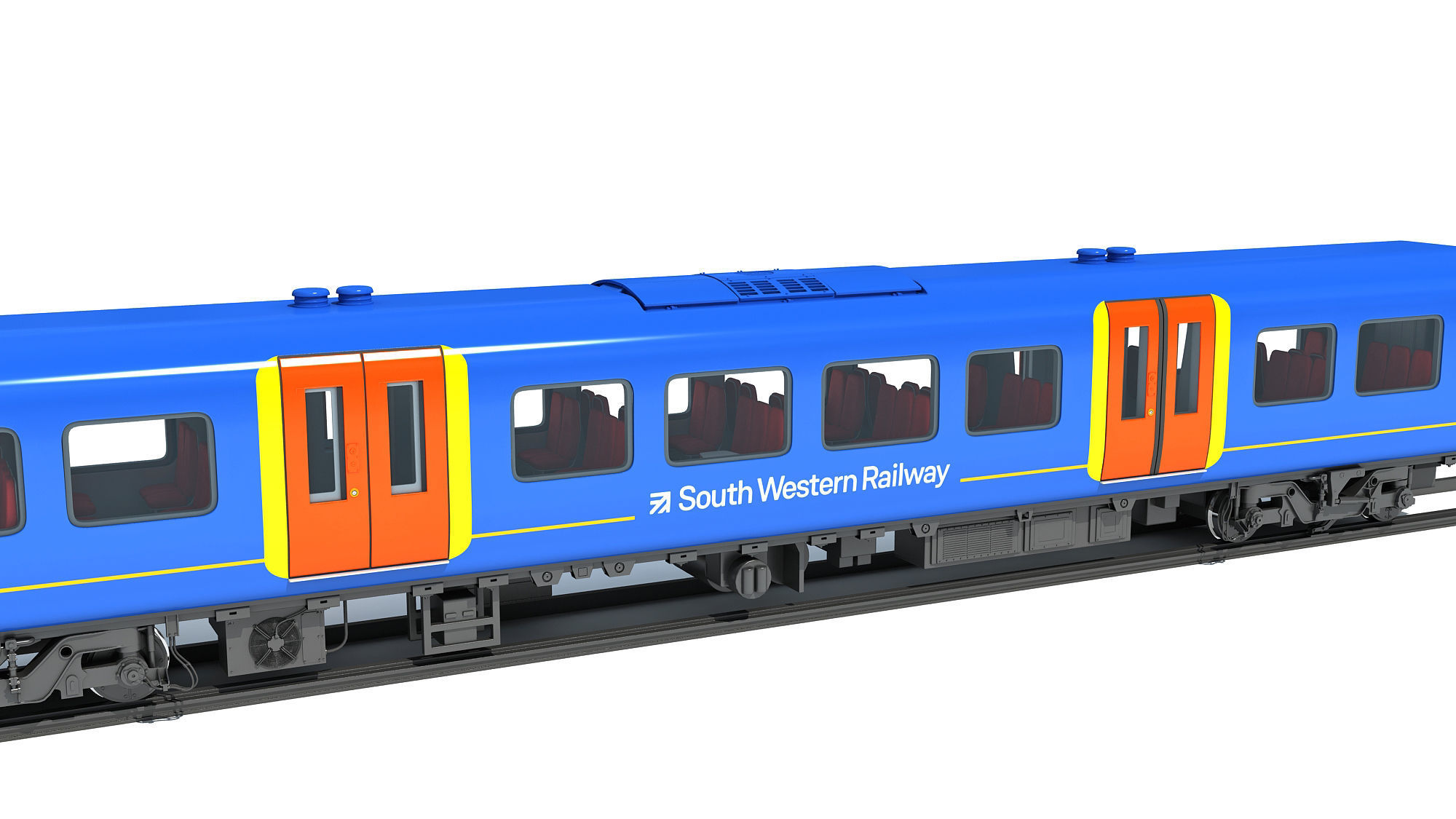 British South West Rail Class 450 3D model_12