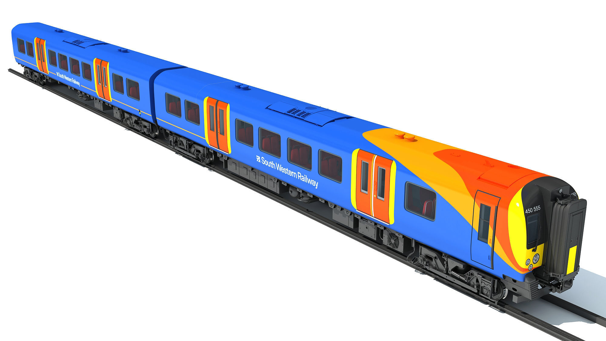 British South West Rail Class 450 3D model_9