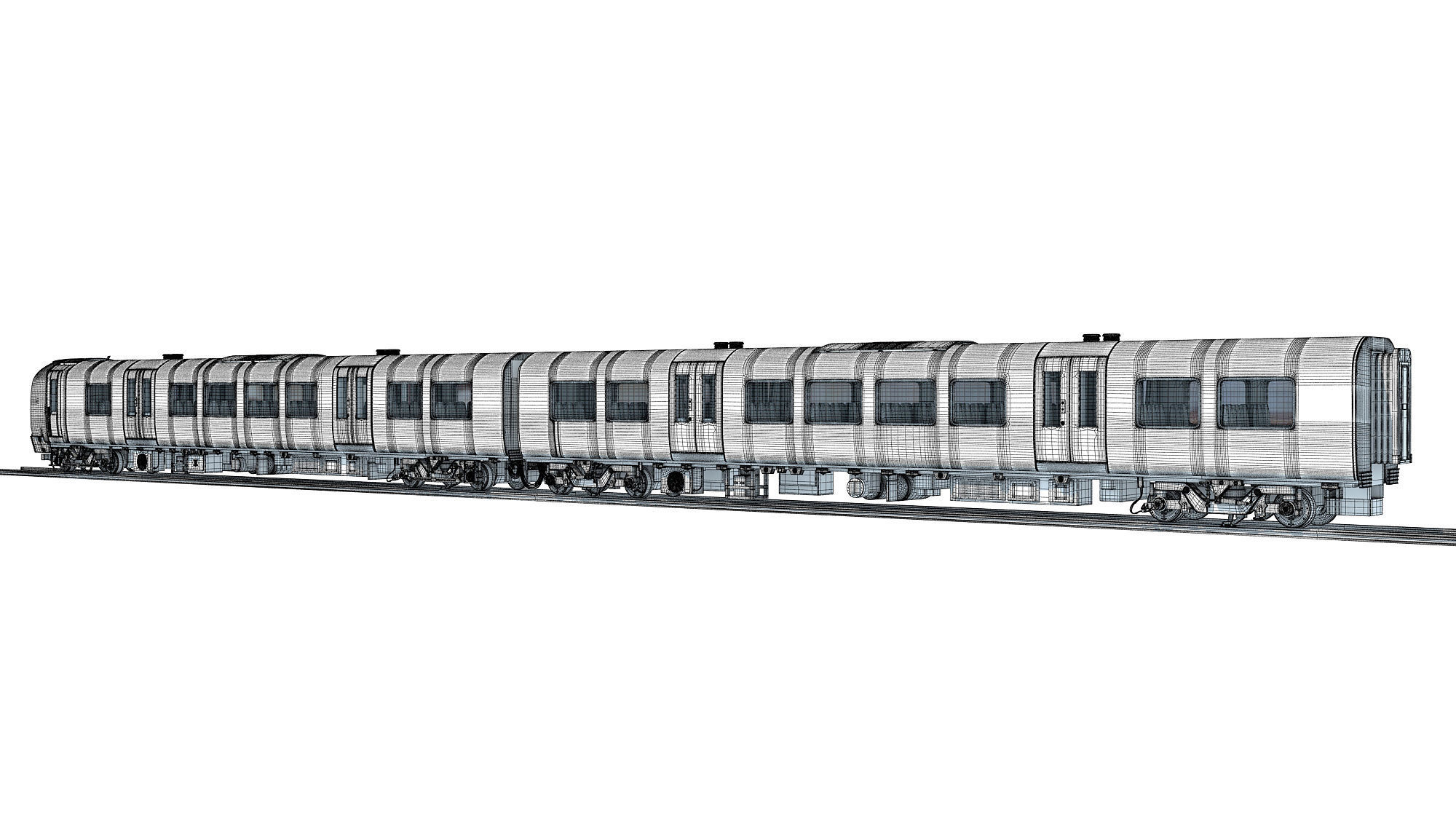 British South West Rail Class 450 3D model_19