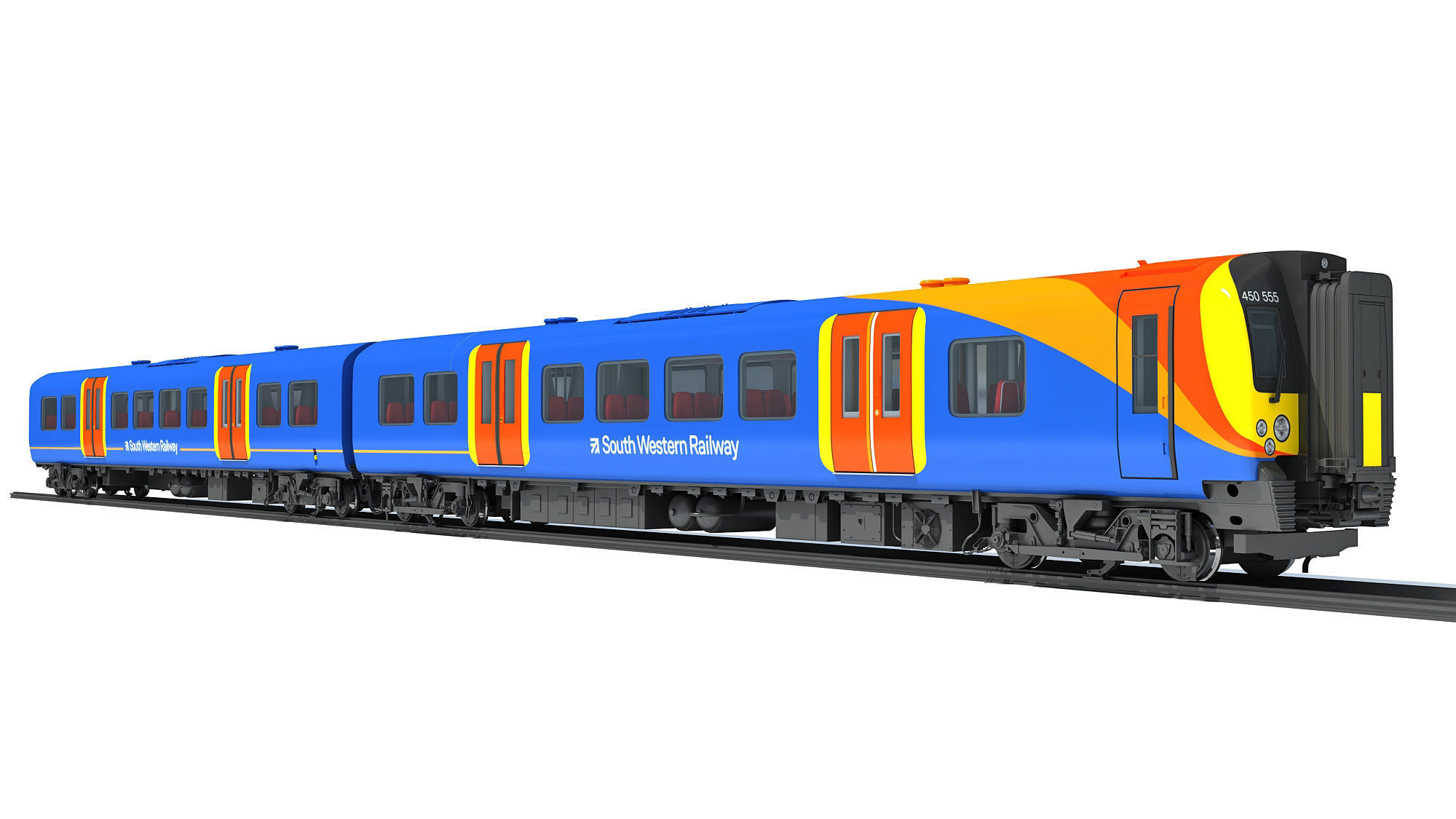 British South West Rail Class 450 3D model_8