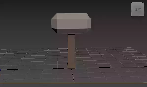 Hammer Low Poly cube