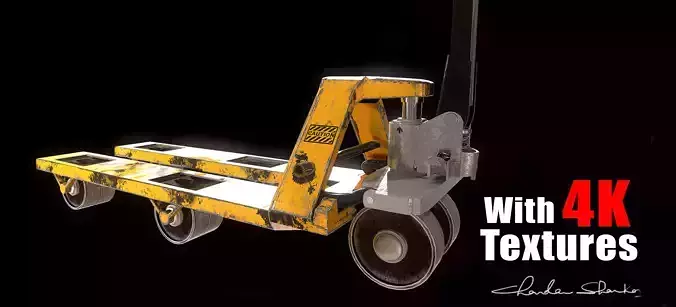 Industrial Factory Hand Pallet   Low-poly 3D model