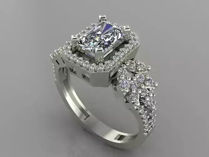 GC GOLD T83- Baguette ring Diamond gold 