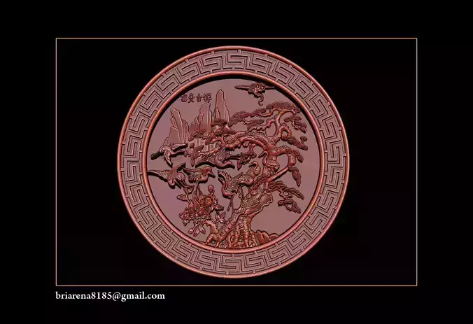 Mural birds carving file stl STL Reliefs for CNC machines  3D print model