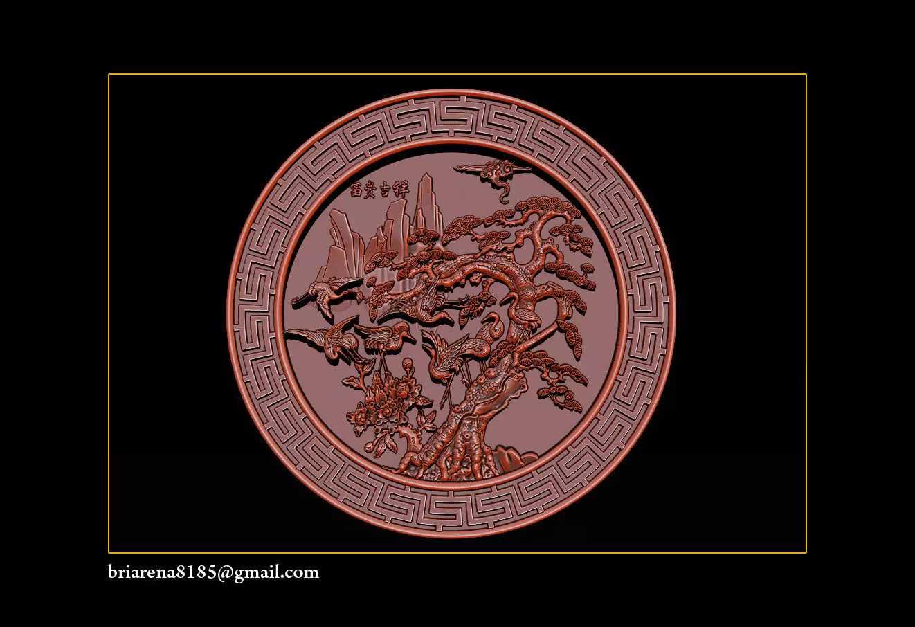 Mural birds carving file stl STL Reliefs for CNC machines  3D print model_0