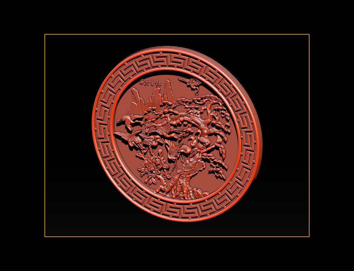 Mural birds carving file stl STL Reliefs for CNC machines  3D print model_19