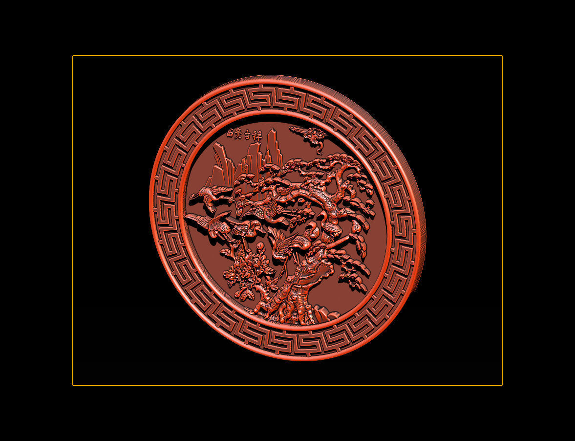 Mural birds carving file stl STL Reliefs for CNC machines  3D print model_18