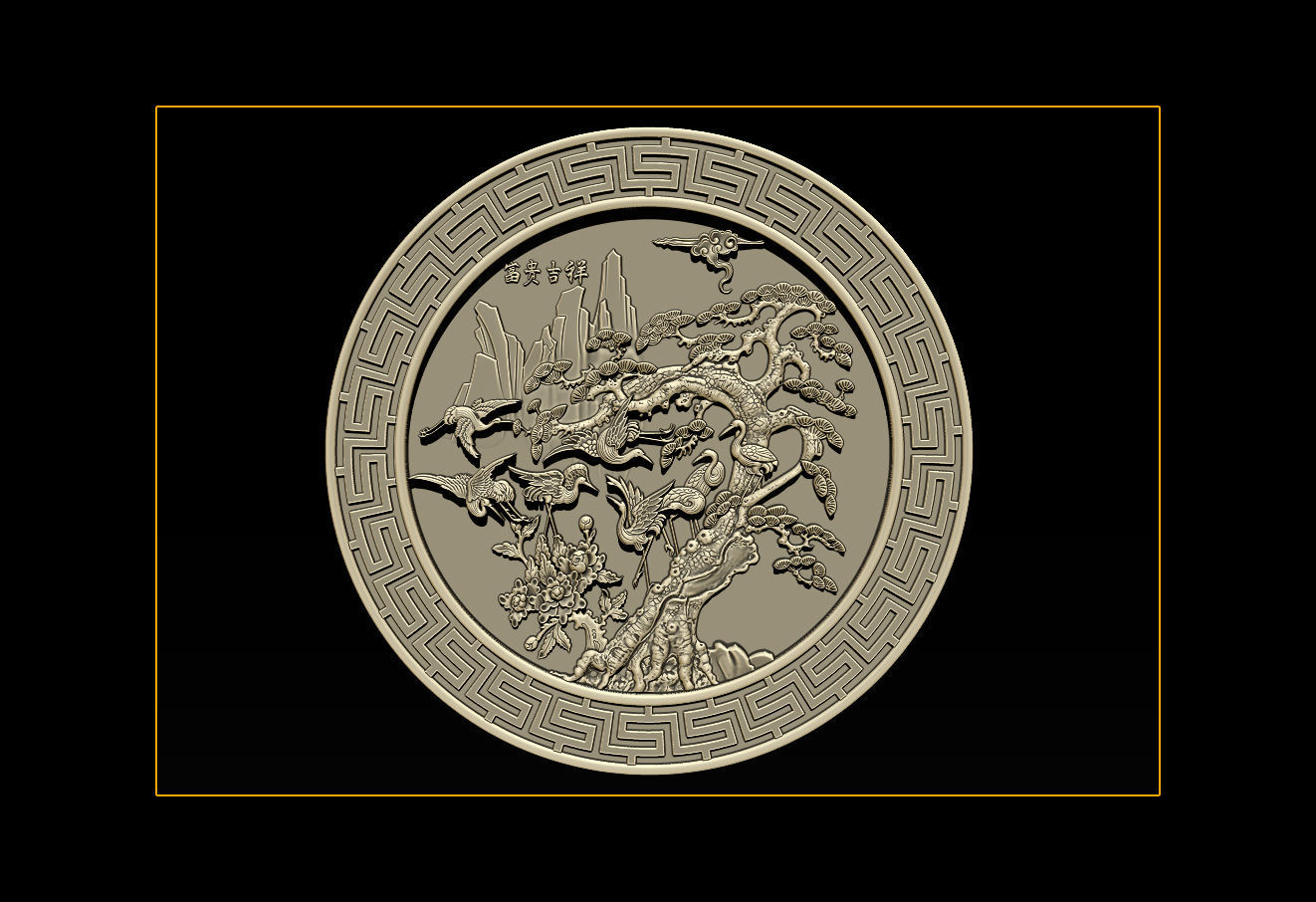 Mural birds carving file stl STL Reliefs for CNC machines  3D print model_7