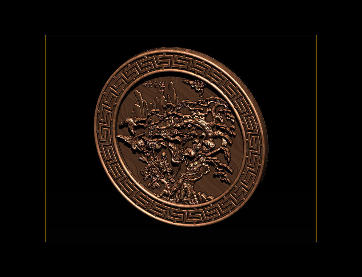 Mural birds carving file stl STL Reliefs for CNC machines  3D print model_11