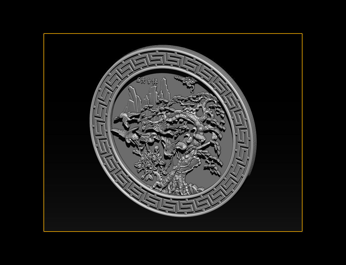 Mural birds carving file stl STL Reliefs for CNC machines  3D print model_13