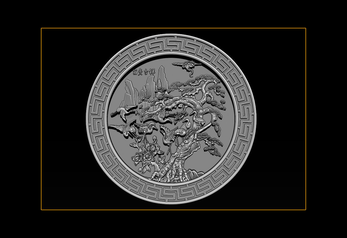 Mural birds carving file stl STL Reliefs for CNC machines  3D print model_6