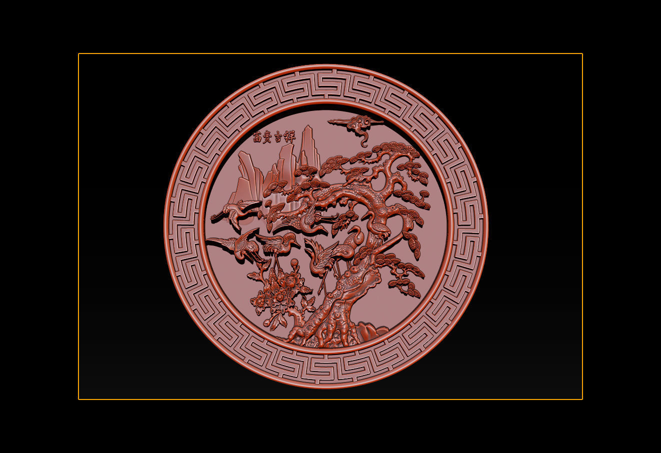 Mural birds carving file stl STL Reliefs for CNC machines  3D print model_2