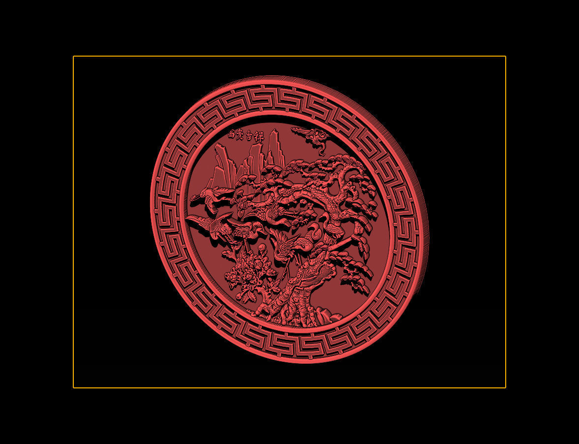 Mural birds carving file stl STL Reliefs for CNC machines  3D print model_10