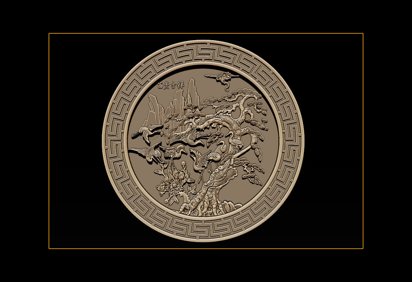 Mural birds carving file stl STL Reliefs for CNC machines  3D print model_4