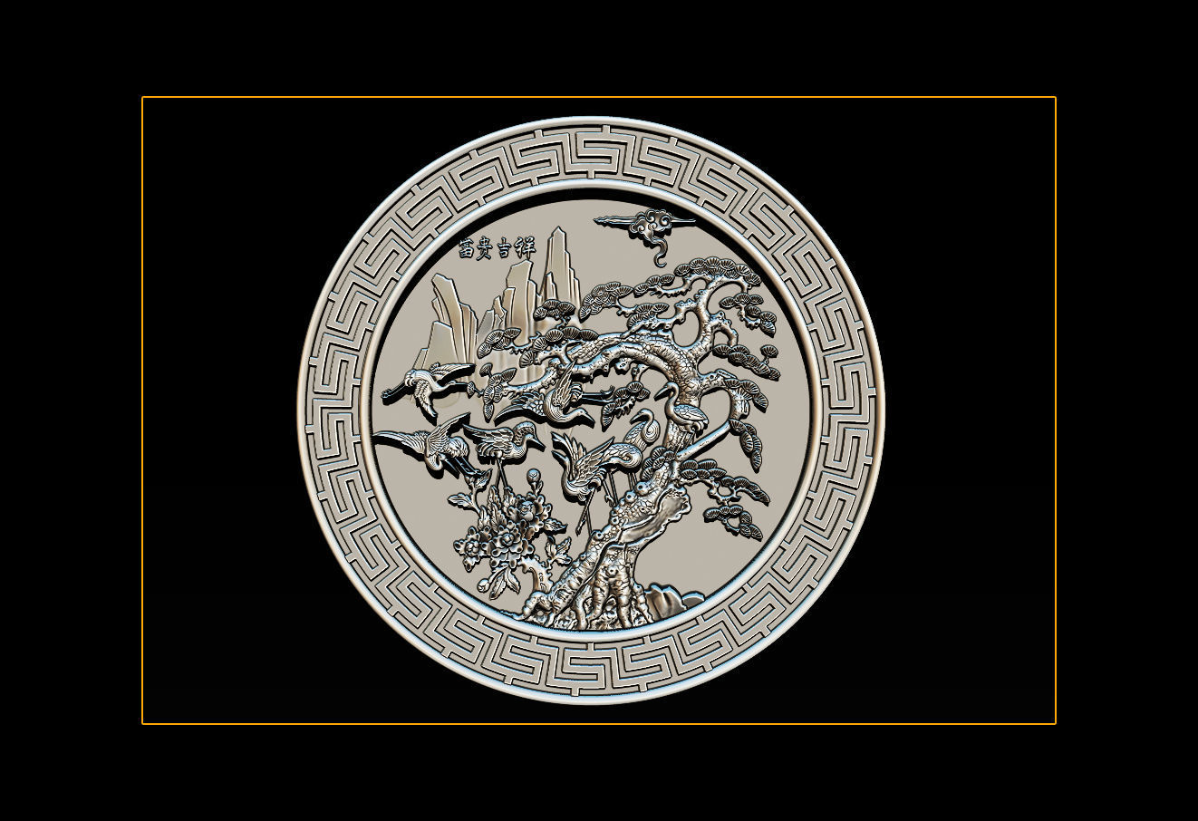 Mural birds carving file stl STL Reliefs for CNC machines  3D print model_3