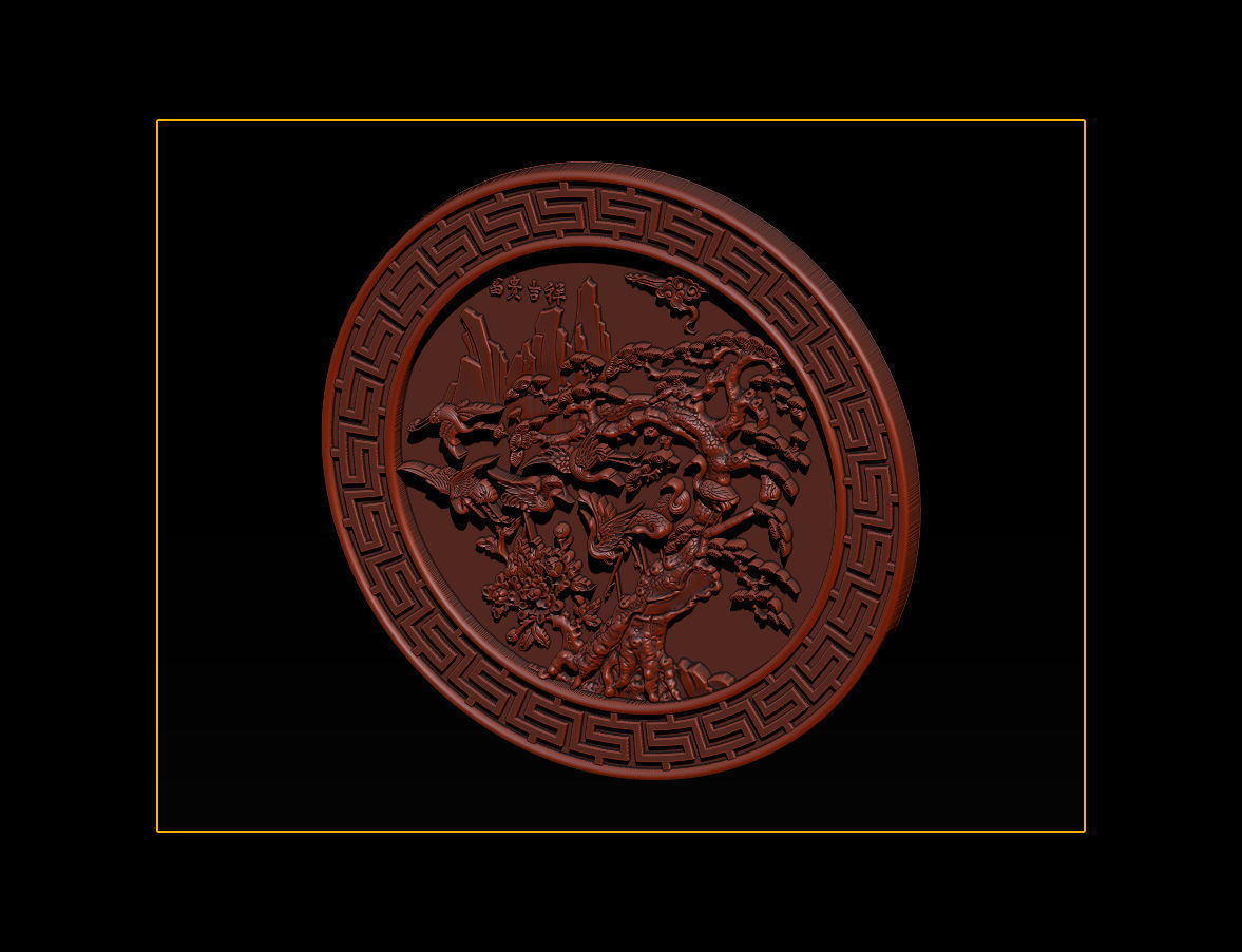 Mural birds carving file stl STL Reliefs for CNC machines  3D print model_16