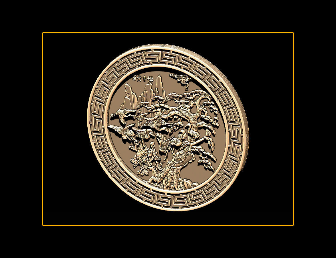 Mural birds carving file stl STL Reliefs for CNC machines  3D print model_15