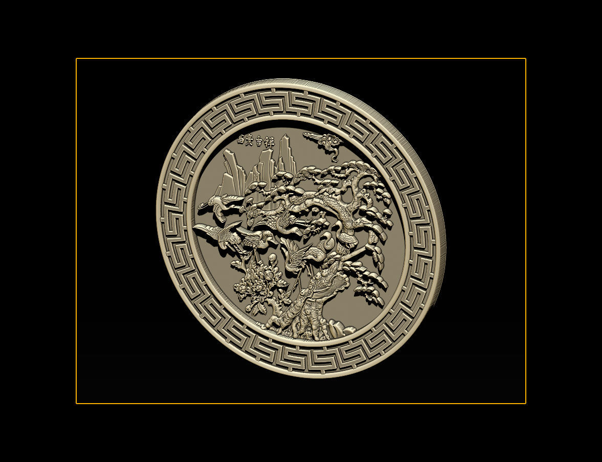 Mural birds carving file stl STL Reliefs for CNC machines  3D print model_12