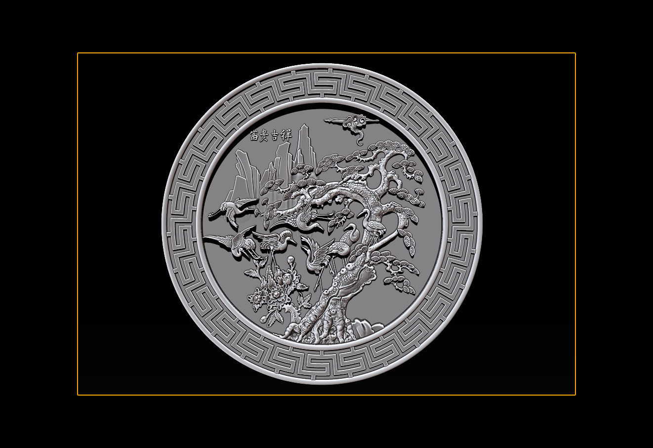 Mural birds carving file stl STL Reliefs for CNC machines  3D print model_5