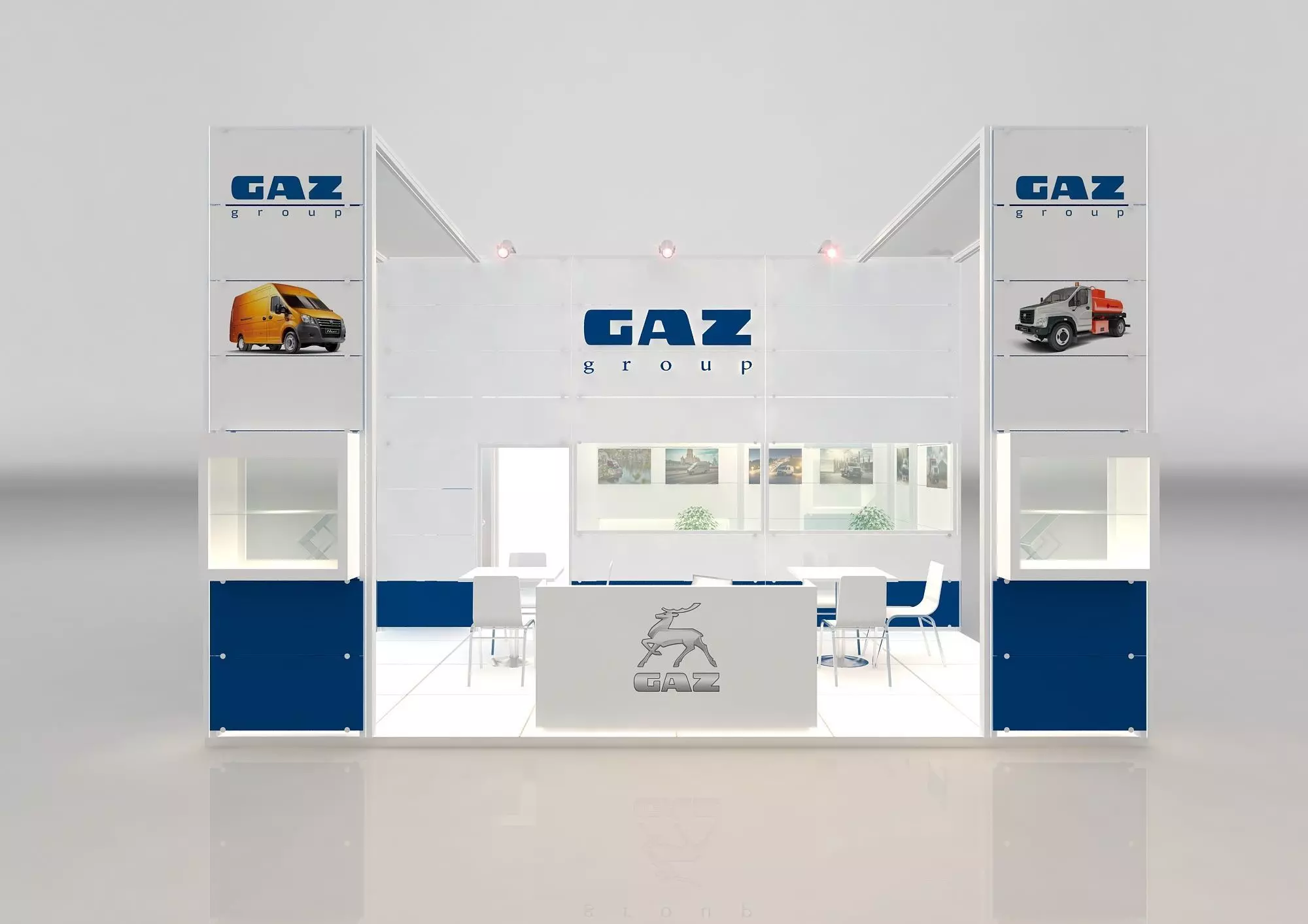 6x6 individual attendance maxima stand 3D model 3D model