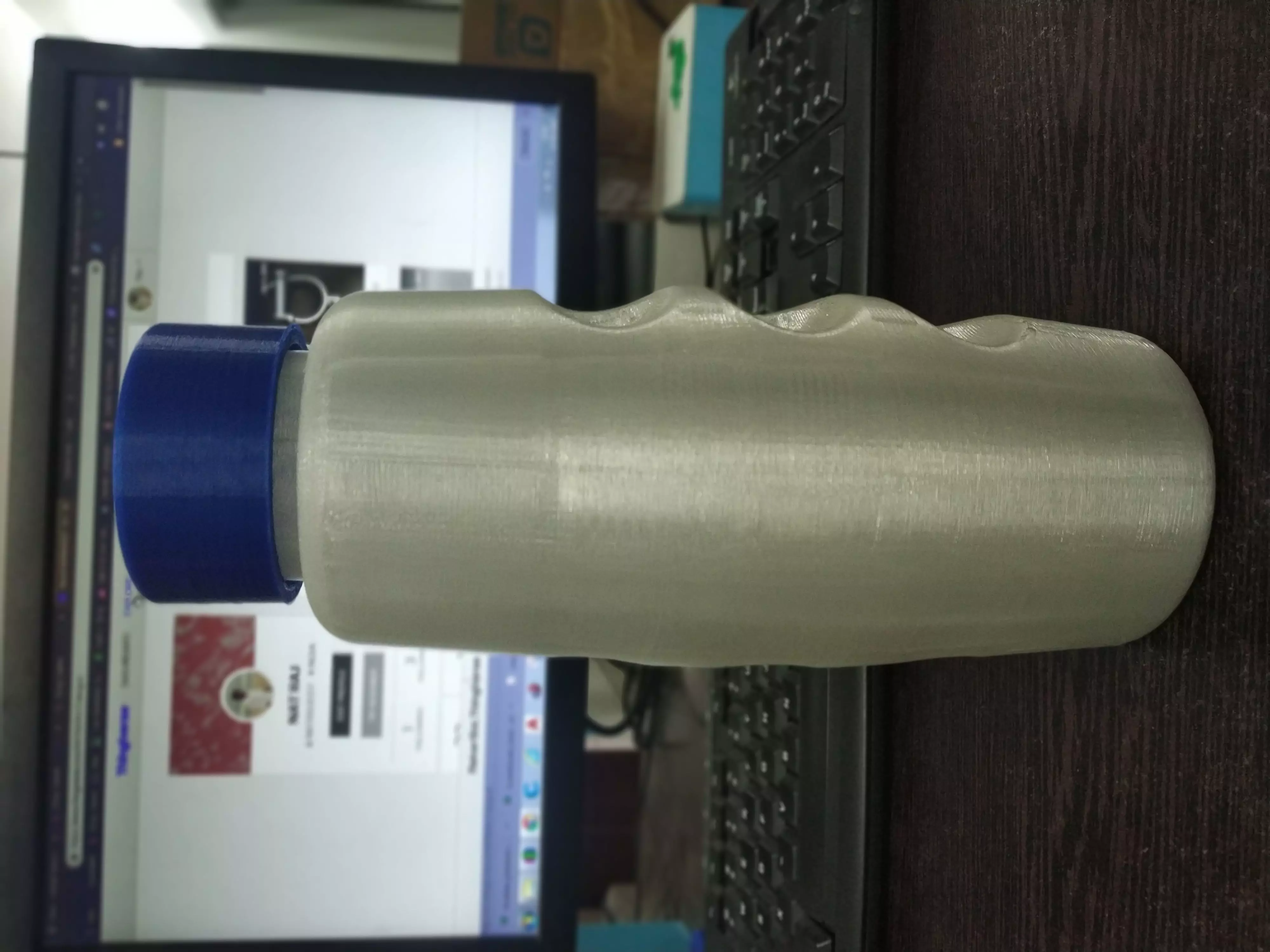 Bottle plastic on desk 3D model