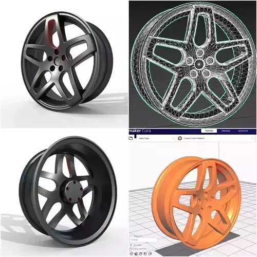 Rim 17 in M3 Low-poly 3D model