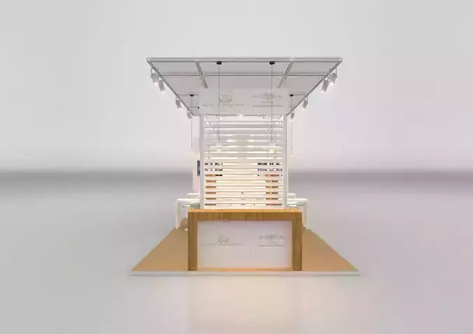 4x8 individual attendance maxima and woden stand 3D model