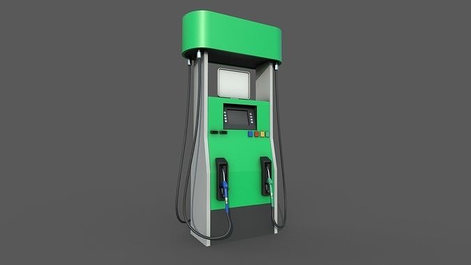 Gas Pump Realtime Low-poly 3D model