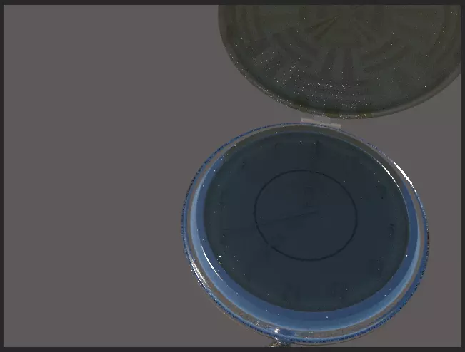 clock pocket watch on chain 3D model_0