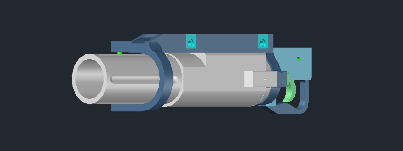 Airsoft grenade launcher 3d print 3D print model_1