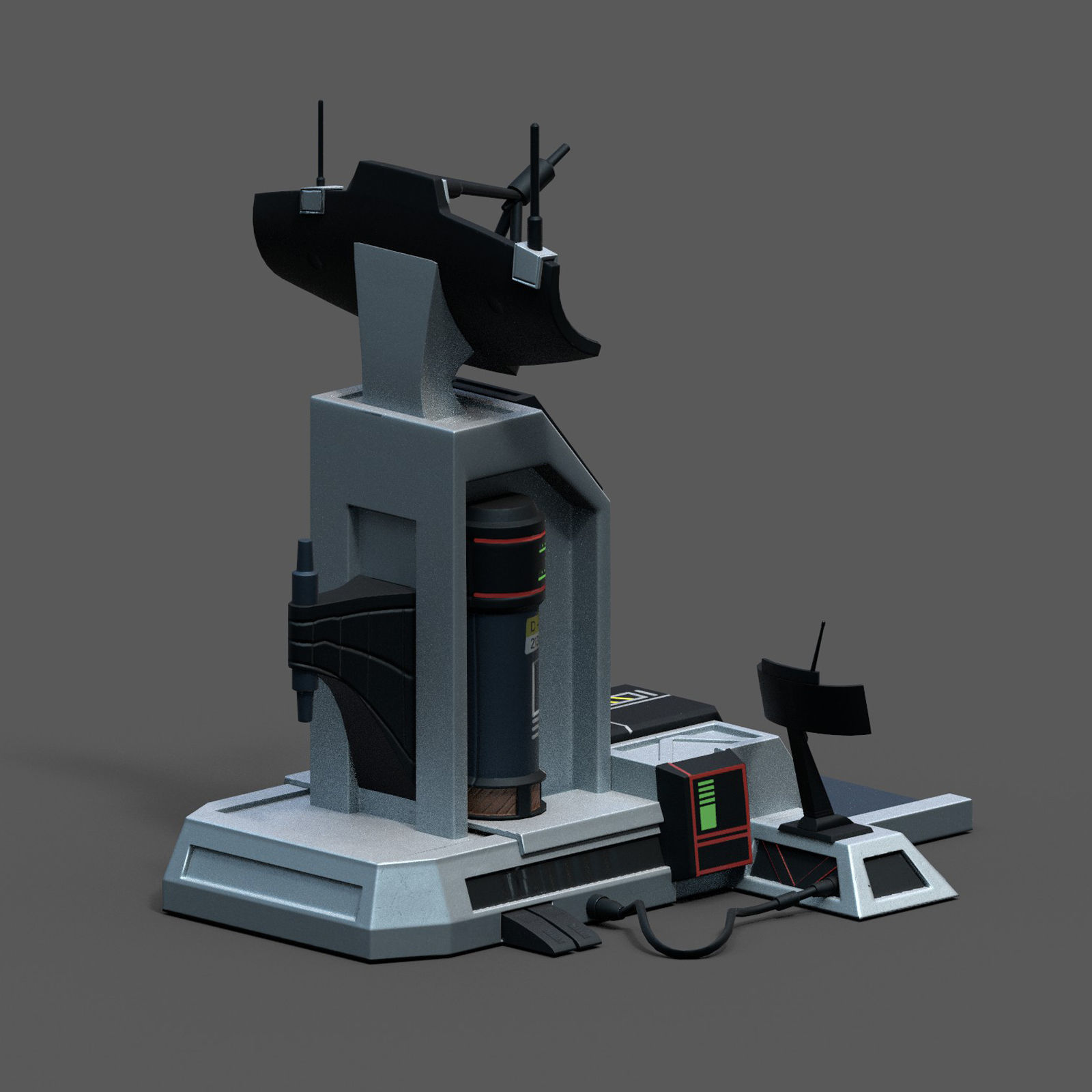 Scifi base building exterior skyscraper sci fi Low-poly 3D model_5