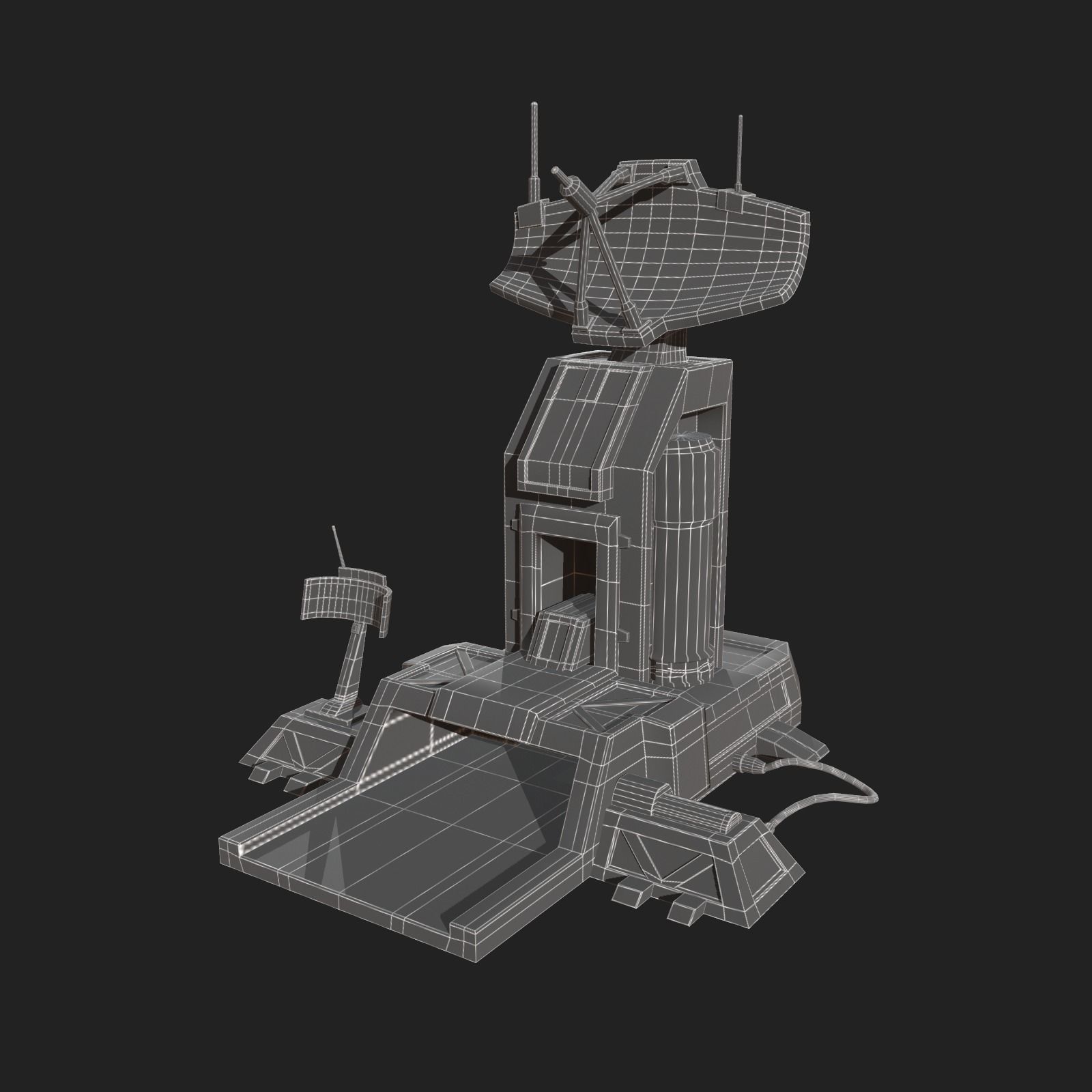 Scifi base building exterior skyscraper sci fi Low-poly 3D model_8