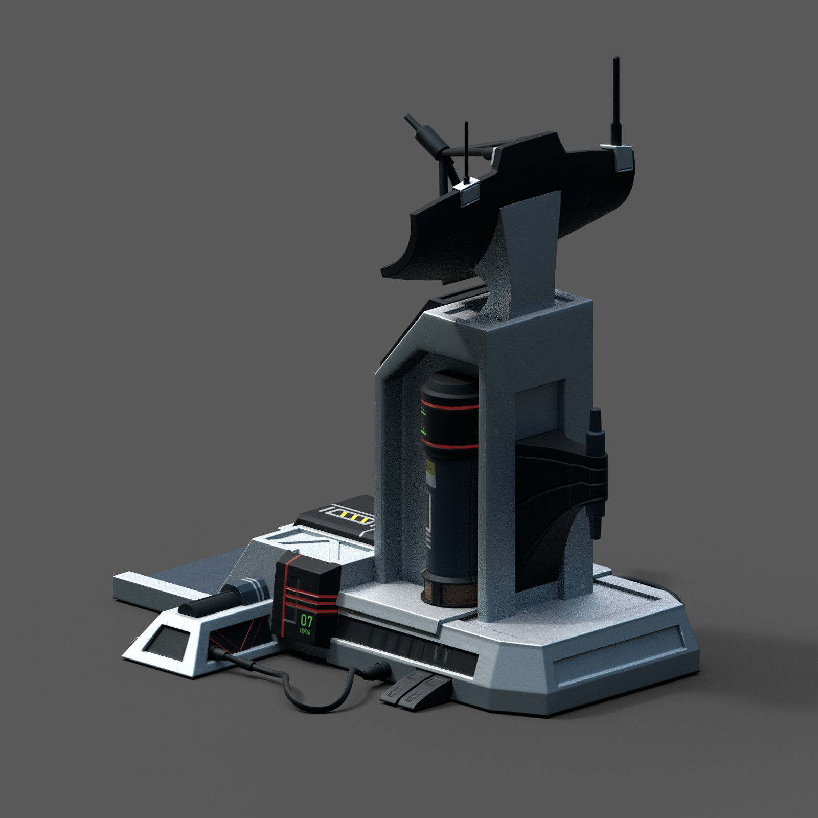 Scifi base building exterior skyscraper sci fi Low-poly 3D model_3