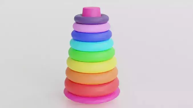Colored Pyramid Toy For Children