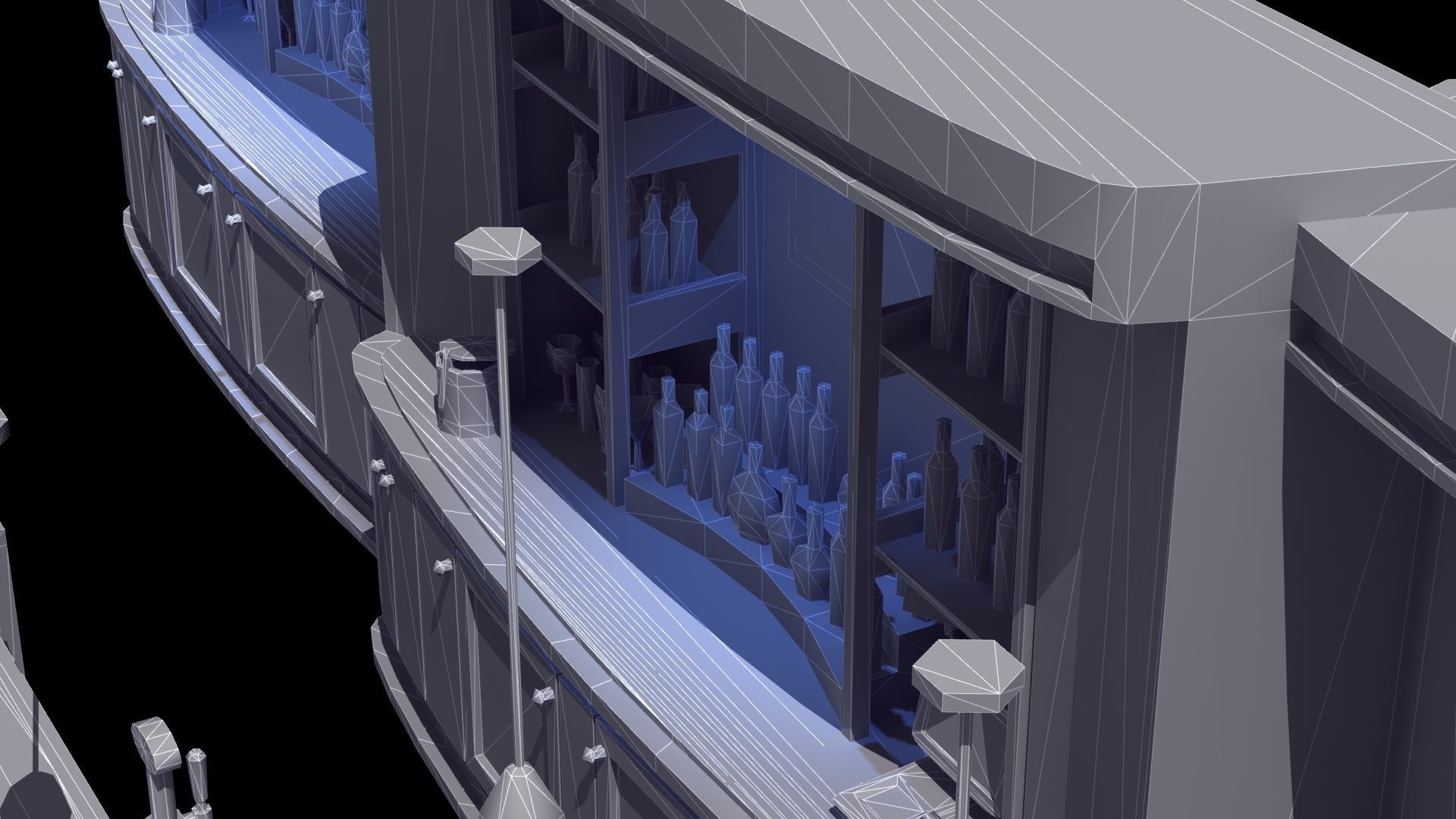 Nightclub Laser Bar Low-poly 3D model_47