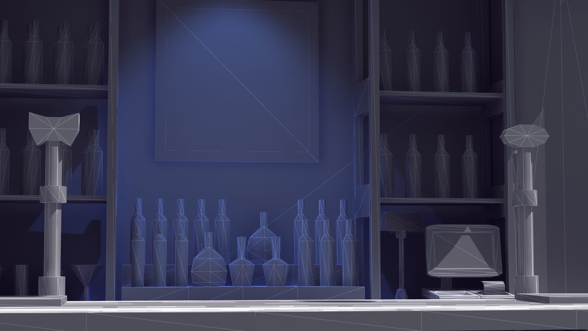 Nightclub Laser Bar Low-poly 3D model_51
