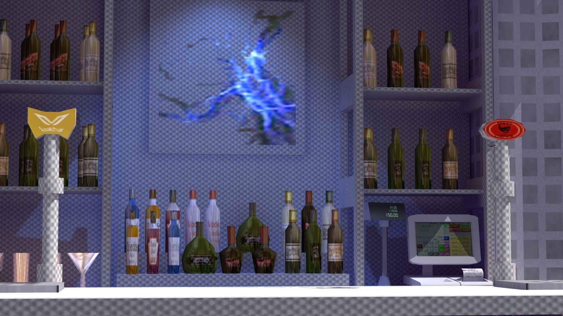 Nightclub Laser Bar Low-poly 3D model_30