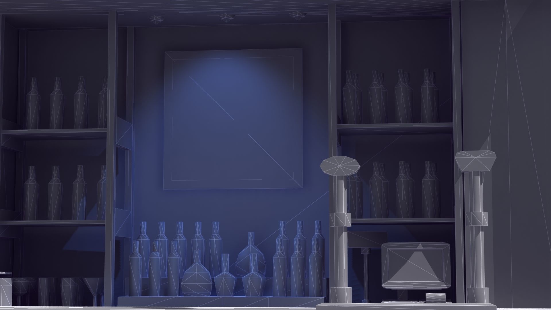 Nightclub Laser Bar Low-poly 3D model_53