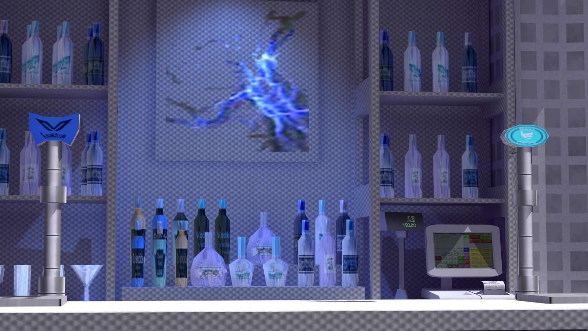 Nightclub Laser Bar Low-poly 3D model_11