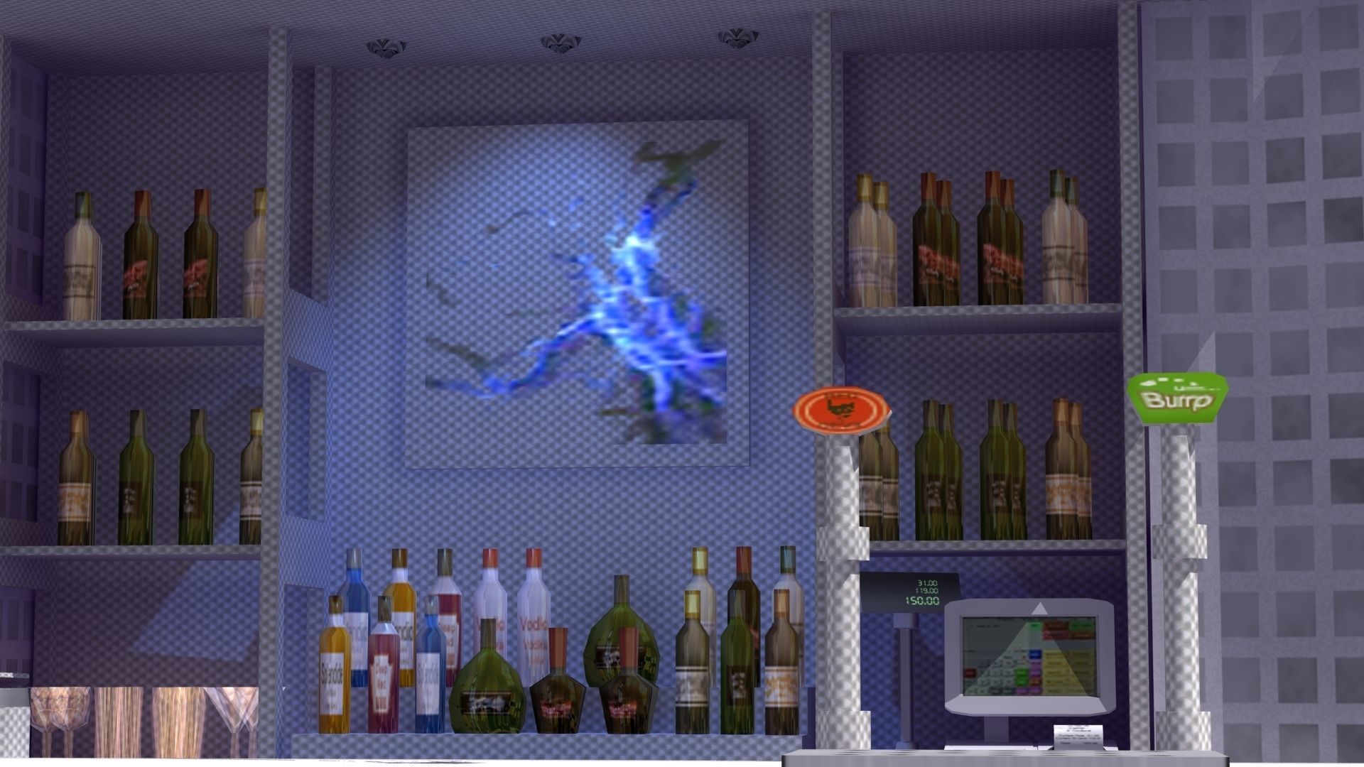 Nightclub Laser Bar Low-poly 3D model_33