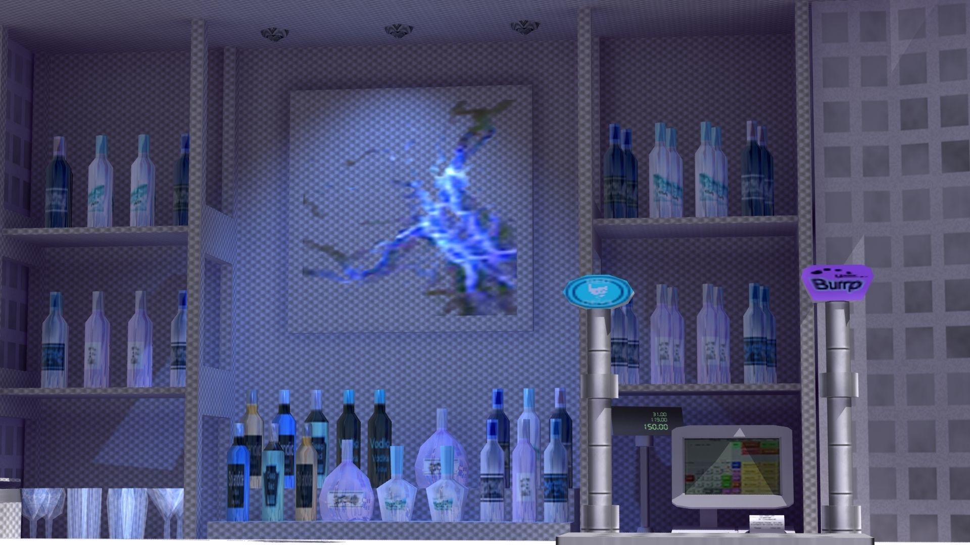Nightclub Laser Bar Low-poly 3D model_13