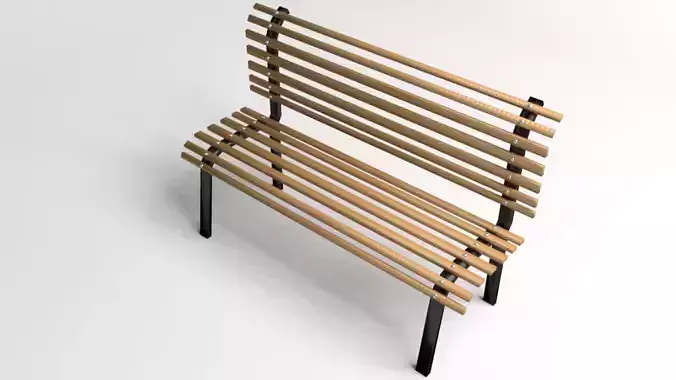 Bench 1 slatted
