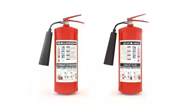  Fire Extinguisher - English and Arabic instructions